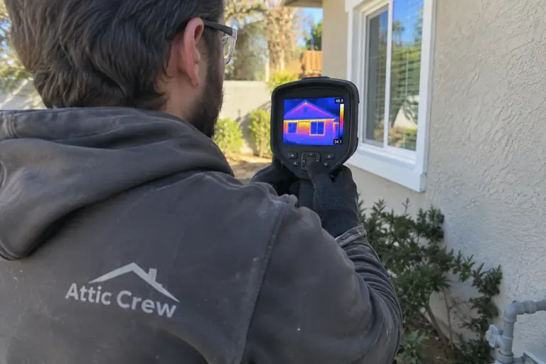Thermal imaging to find under-insulated walls.